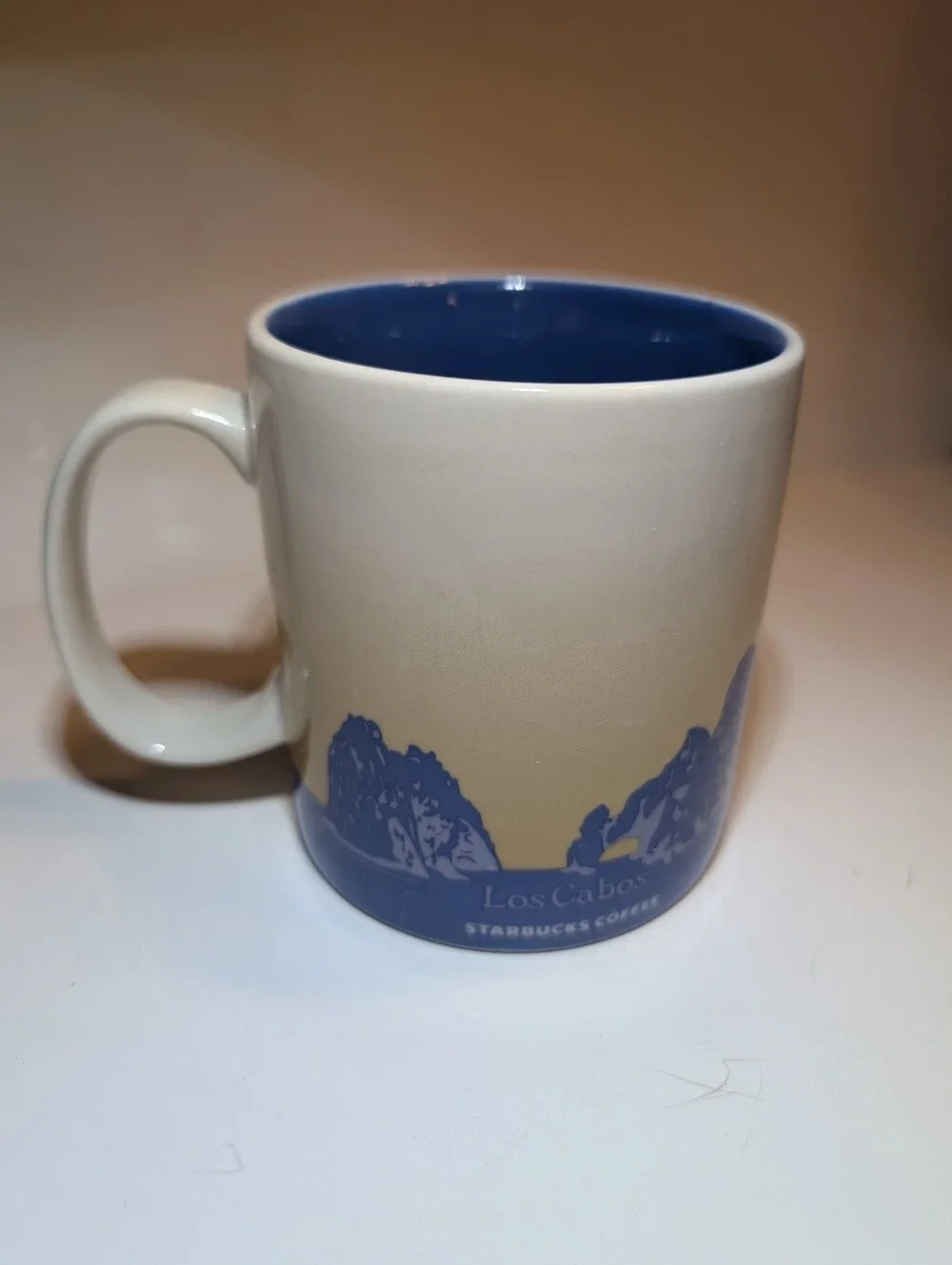 Starbucks Los Cabos Blue & White Fish Graphic Mug 2011